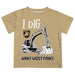 US Military ARMY Black Knights Vive La Fete Excavator Boys Game Day Gold Short Sleeve Tee