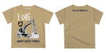 US Military ARMY Black Knights Vive La Fete Excavator Boys Game Day Gold Short Sleeve Tee - Vive La Fête - Online Apparel Store