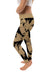 US Military ARMY Black Knights Vive La Fete Paint Brush Logo on Waist Women Gold Yoga Leggings - Vive La Fête - Online Apparel Store