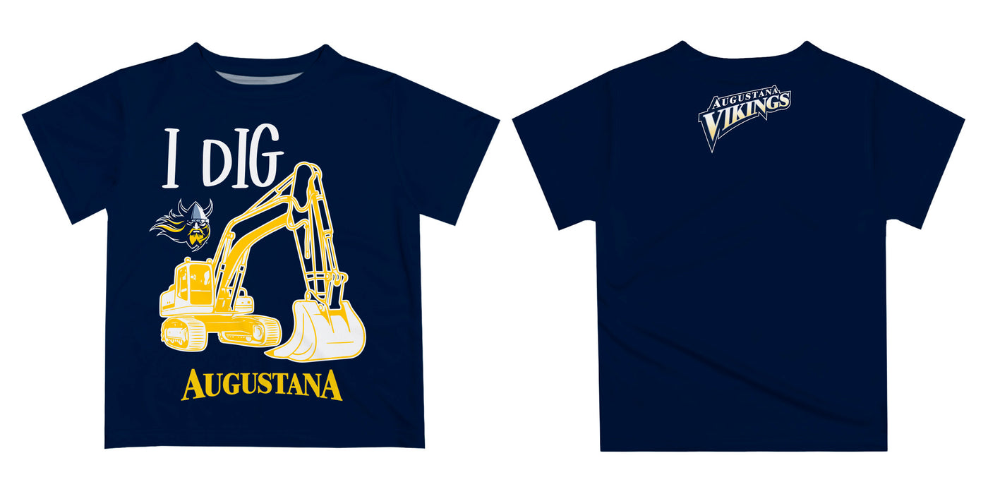 Augustana University Vikings AU Vive La Fete Excavator Boys Game Day Blue Short Sleeve Tee - Vive La Fête - Online Apparel Store