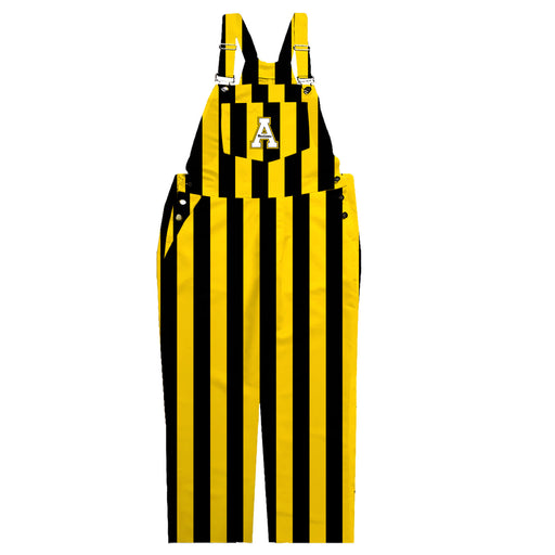 Appalachian State Mountaineers Vive La Fete  Yellow And Black Stripes Logo Youth Overall Team Bibs