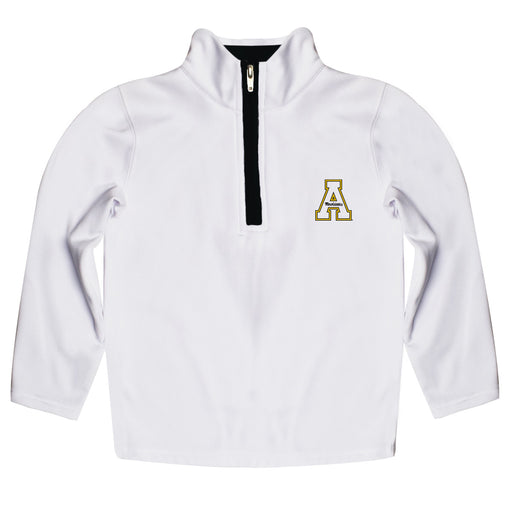 Appalachian State Mountaineers Vive La Fete Impressions Artwork White Quarter Zip Pullover V1