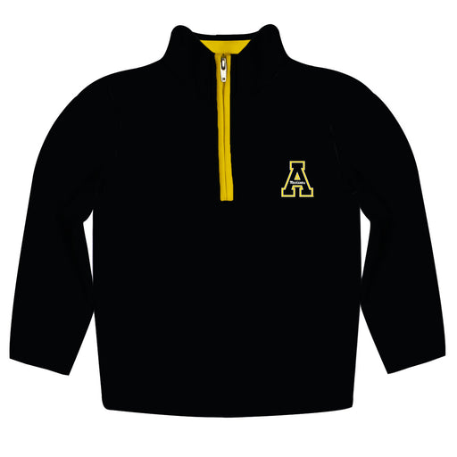 Appalachian State Mountaineers Hand Sketched Vive La Fete Impressions Artwork  Black Quarter Zip Pullover V1