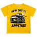 Appalachian State Mountaineers  Vive La Fete Monster Truck Boys Game Day Gold Short Sleeve Tee