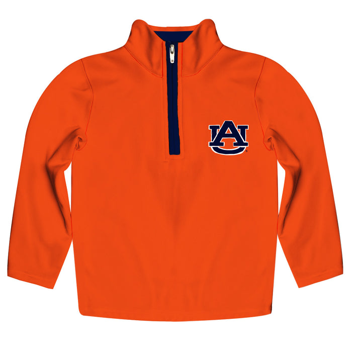 Auburn University Tigers Hand Sketched Vive La Fete Impressions Artwork  Orange Quarter Zip Pullover V1