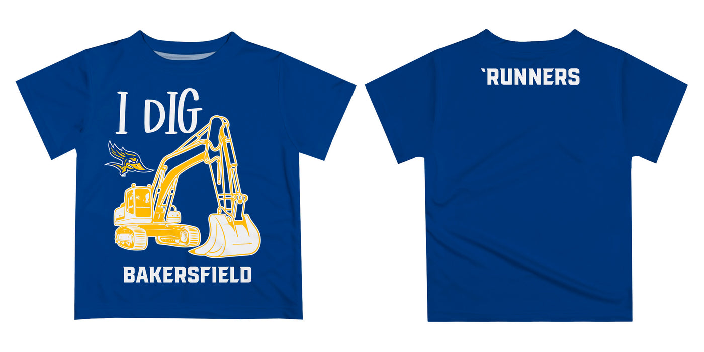 Cal State University Bakersfield Roadrunners CSUB Vive La Fete Excavator Boys Game Day Blue Short Sleeve Tee - Vive La Fête - Online Apparel Store