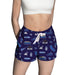 UC Santa Barbara Gauchos UCSB Repeat Print Hand Sketched Vive La Fete Impressions Artwork Womens Purple Lounge Shorts