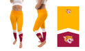 Bethune-Cookman Wildcats Vive La Fete Game Day Collegiate Ankle Color Block Women Yellow Maroon Yoga Leggings - Vive La Fête - Online Apparel Store