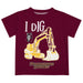 Bloomsburg University of Pennsylvania Huskies BU Vive La Fete Excavator Boys Game Day Maroon Short Sleeve Tee