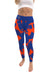 Boise State University Broncos Vive La Fete Paint Brush Logo on Waist Women Blue Yoga Leggings