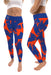 Boise State University Broncos Vive La Fete Paint Brush Logo on Waist Women Blue Yoga Leggings - Vive La Fête - Online Apparel Store