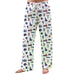 Boise State University Broncos Repeat Print Hand Sketched Vive La Fete Impressions Artwork Womens  White  Lounge Pants