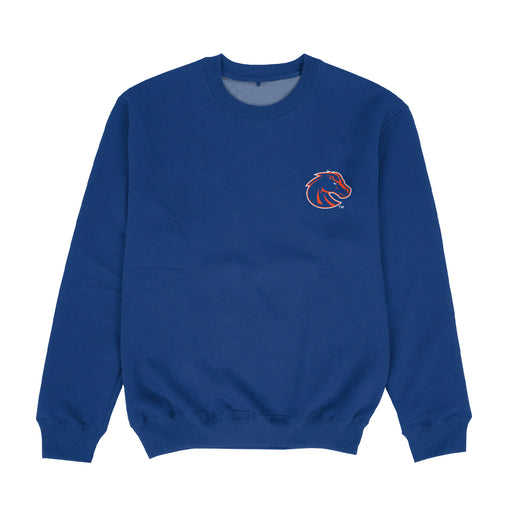 Boise State University Broncos Hand Sketched Vive La Fete Impressions Artwork Womens  Blue Crewneck Sweatshirt