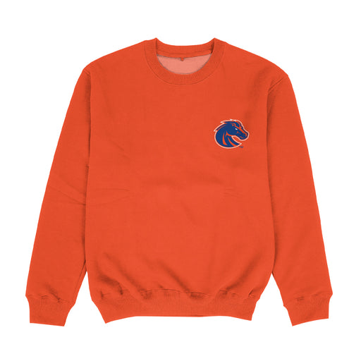 Boise State University Broncos Hand Sketched Vive La Fete Impressions Artwork Womens  Orange Crewneck Sweatshirt