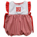 Boston University Terriers BU Embroidered Cardinal Red Gingham Girls Bubble