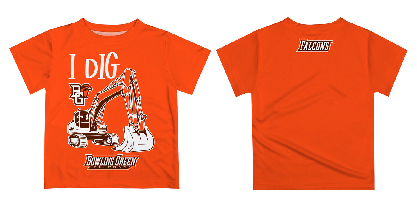 Bowling Green Falcons Vive La Fete Excavator Boys Game Day Orange Short Sleeve Tee - Vive La Fête - Online Apparel Store