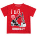 Bradley University Braves Vive La Fete Excavator Boys Game Day Red Short Sleeve Tee