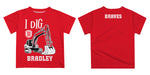 Bradley University Braves Vive La Fete Excavator Boys Game Day Red Short Sleeve Tee - Vive La Fête - Online Apparel Store