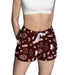 Brown University Bears Repeat Print Hand Sketched Vive La Fete Impressions Artwork Womens Brown Lounge Shorts