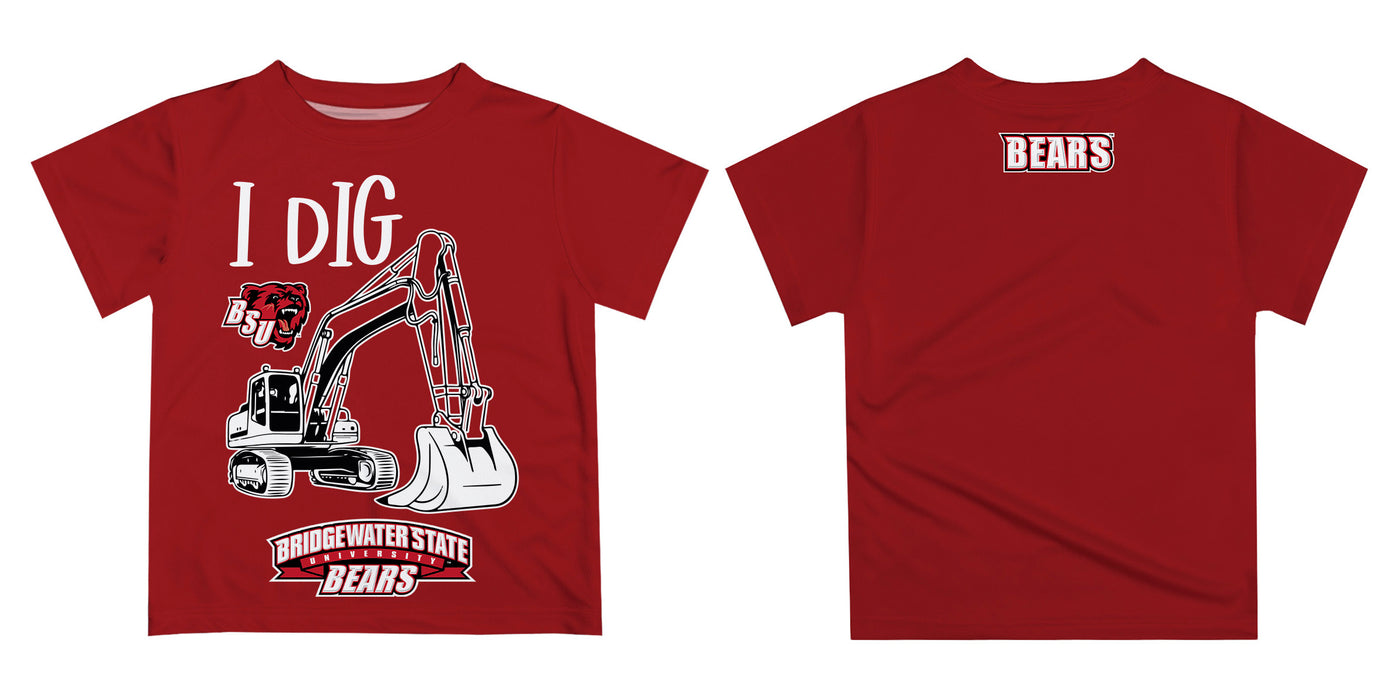 Bridgewater State University Bears BSU Vive La Fete Excavator Boys Game Day Red Short Sleeve Tee - Vive La Fête - Online Apparel Store