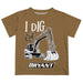 Bryant University Bulldogs Vive La Fete Excavator Boys Game Day Gold Short Sleeve Tee