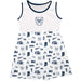 Butler Bulldogs Sleeveless Tank Dress Girls White Repeat Print Hand Sketched Vive La Fete Impressions