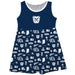 Butler Bulldogs Sleeveless Tank Dress Girls Blue Repeat Print Hand Sketched Vive La Fete Impressions