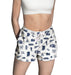 Butler Bulldogs Repeat Print Hand Sketched Vive La Fete Impressions Artwork Womens White Lounge Shorts