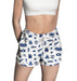 BYU Cougars Repeat Print Hand Sketched Vive La Fete Impressions Artwork Womens White Lounge Shorts