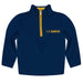 UC Davis Aggies Hand Sketched Vive La Fete Impressions Artwork  Blue Quarter Zip Pullover V1