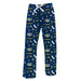 UC Davis Aggies Repeat Print Hand Sketched Vive La Fete Impressions Artwork Womens  Blue  Lounge Pants