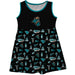 Coastal Carolina Chanticleers CCU Sleeveless Tank Dress Girls Black Repeat Print Hand Sketched Vive La Fete Impressions