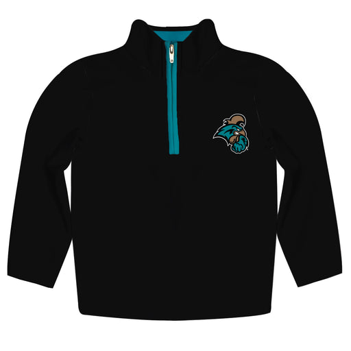 Coastal Carolina Chanticleers CCU Hand Sketched Vive La Fete Impressions Artwork  Black Quarter Zip Pullover V1