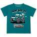 Coastal Carolina Chanticleers CCU  Vive La Fete Monster Truck Boys Game Day Teal Short Sleeve Tee