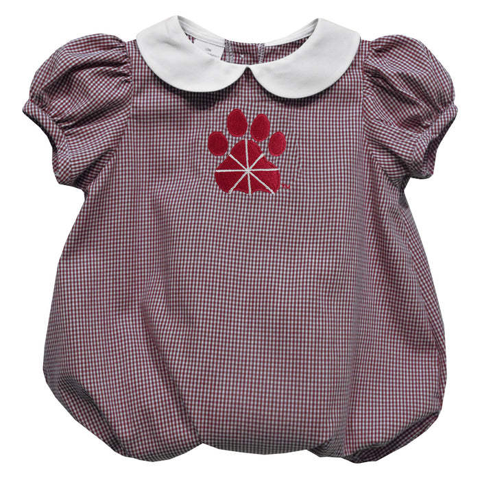 Chapman University Panthers Embroidered Maroon Girls Baby Bubble Short Sleeve