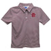 Chapman University Panthers Embroidered Maroon Stripes Short Sleeve Polo Box Shirt