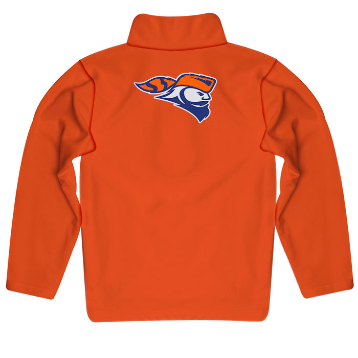 Carroll Pioneers Vive La Fete Game Day Solid Orange Quarter Zip Pullover Sleeves