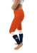Carroll Pioneers Vive La Fete Game Day Collegiate Ankle Color Block Women Orange Blue Yoga Leggings - Vive La Fête - Online Apparel Store