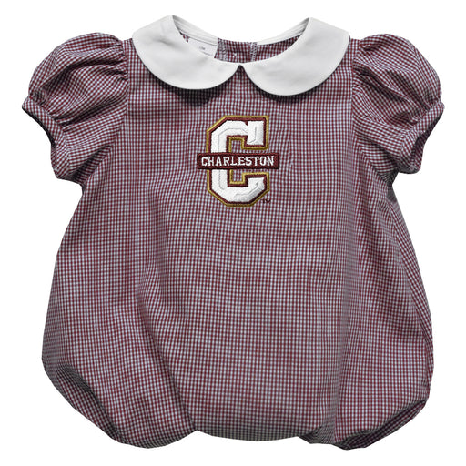 Charleston Cougars COC Embroidered Maroon Girls Baby Bubble Short Sleeve