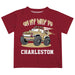 Charleston Cougars COC  Vive La Fete Monster Truck Boys Game Day Maroon Short Sleeve Tee