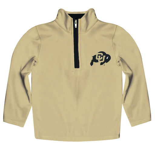 Colorado Buffaloes CU Hand Sketched Vive La Fete Impressions Artwork  Gold Quarter Zip Pullover V1