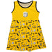 Cal State Los Angeles Golden Eagles Sleeveless Tank Dress Girls Gold Repeat Print Hand Sketched Vive La Fete Impressions