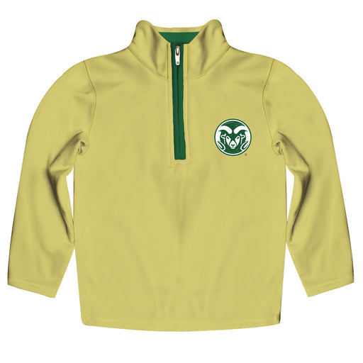 Colorado State Rams CSU Hand Sketched Vive La Fete Impressions Artwork  Gold Quarter Zip Pullover V1