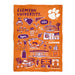 Clemson Tigers Orange Hand Sketched Vive La Fete Impressions Artwork Plush Soft Minky Blanket 36 x 48