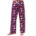 Clemson Tigers Repeat Print Hand Sketched Vive La Fete Impressions Artwork Womens  Purple  Lounge Pants