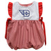 University of Dayton Flyers Embroidered Red Gingham Short Sleeve Girls Bubble - Vive La Fête - Online Apparel Store