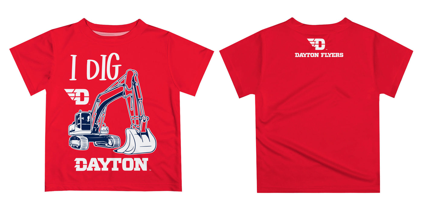 University of Dayton Flyers Vive La Fete Excavator Boys Game Day Red Short Sleeve Tee - Vive La Fête - Online Apparel Store