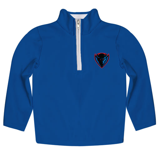 Depaul Blue Demons Hand Sketched Vive La Fete Impressions Artwork  Blue Quarter Zip Pullover V1