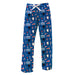 Depaul Blue Demons Repeat Print Hand Sketched Vive La Fete Impressions Artwork Womens  Blue  Lounge Pants