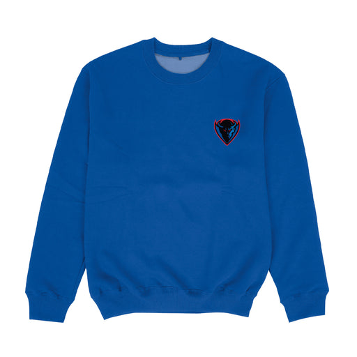 Depaul Blue Demons Hand Sketched Vive La Fete Impressions Artwork Womens  Blue Crewneck Sweatshirt